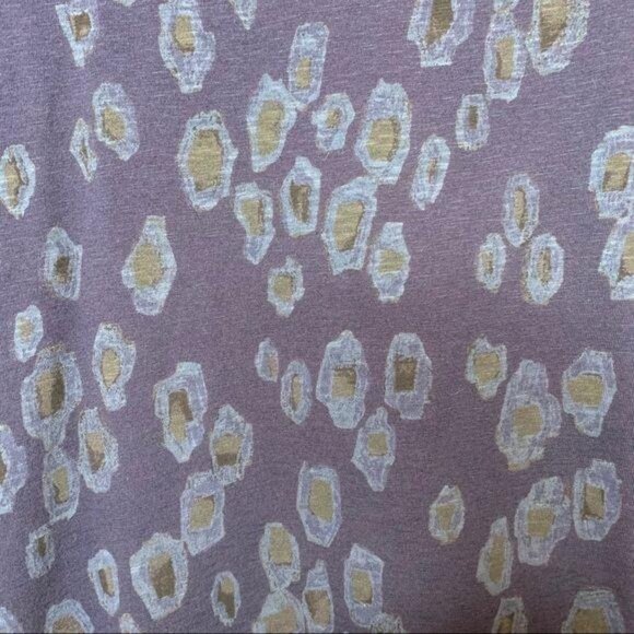 GAP Blouse Blue Leopard Print Tee Shirt Zipper Shoulder Top Women's Size Small - Picture 7 of 7